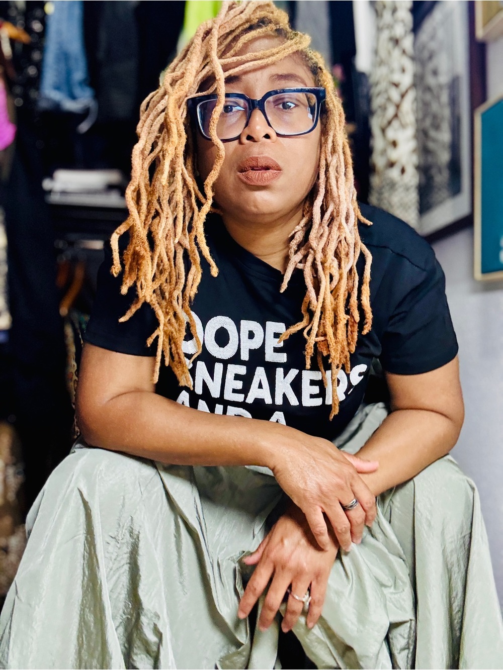 Black Graphic Tee "DOPE SNEAKERS AND A T-SHIRT"